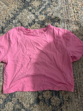 No Boundaries Pink Crewneck Crop Top